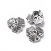 Tibetan Style Alloy Bead Caps TIBEB-EA11600YKG-AS-LF-2