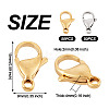 100Pcs 2 Colors 304 Stainless Steel Lobster Claw Clasps Sets STAS-YS0001-26A-3