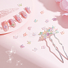 10 Sets 5 Colors Glitter Glass Cabochons MRMJ-GA0001-22-5
