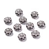 Alloy Rhinestone European Beads X-CPDL-H998-2-1