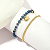 2Pcs 2 Style Natural Lapis Lazuli Beaded Stretch Bracelets Set BJEW-K238-09G-5
