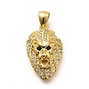 Rack Plating Brass Micro Pave Cubic Zirconia Enamel Pendants KK-L226-033G-02-1