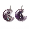 Natural Amethyst Pendants G-B023-01P-07-2