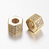 Brass Cubic Zirconia Beads ZIRC-F001-124G-2