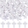 300Pcs Opaque Acrylic Beads MACR-SC0001-16B-1