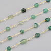 Handmade Natural Green Agate Beaded Chains CHC-I031-11G-4