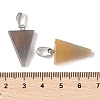Natural Grey Agate Pendants G-B127-04P-08-4