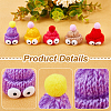 SUNNYCLUE 40Pcs Christmas Theme Handmade Wool Woven Hat Decoration WOVE-SC0001-05-4