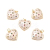 Eco-Friendly Brass Micro Pave Cubic Zirconia with Enamel Pendants LS-KK-K268-15G-1