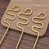 Brass Hair Sticks OHAR-PW0001-285G-1