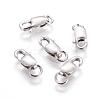 Platinum Plated Sterling Silver Lobster Claw Clasps STER-K014-H154-10mm-P-1