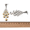 Women's 304 Stainless Steel Stud Earrings EJEW-K296-08A-GP-5