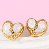 Heart 304 Stainless Steel Enamel Stud Earrings LS-EJEW-M105-03G-3