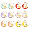 30Pcs 6 Colors Alloy Enamel Cartoon Pendants ENAM-CJ0002-79-1
