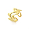 Wave 304 Stainless Steel Open Cuff Rings for Women RJEW-G338-18G-4