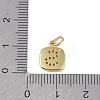 Rack Plating Brass Micro Pave CLear Cubic Zirconia Charms KK-E110-14G-S-3