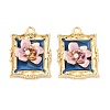 Alloy Enamel Pendants FIND-M060-09B-G-1
