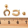 304 Stainless Steel Clear Cubic Zirconia Stud Earrings STAS-E502-02G-02-5