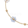 Glass & ABS Plastic Imitation Pearl Beads Link Bracelets BJEW-JB12572-03-4