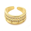 Brass Micro Pave Cubic Zirconia Cuff Rings RJEW-P102-05G-2