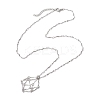 304 Stainless Steel Wavy Bar Link Chain Macrame Pouch Necklace Making NJEW-JN05061-02-1