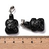 Natural Obsidian Pendants G-B127-06P-06-4