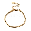 304 Stainless Steel Wheat Chains Bracelets for Women BJEW-A158-02H-G-4