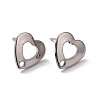 Non-Tarnish 201 Stainless Steel Stud Earring Findings STAS-K241-17P-1