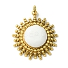 Faceted Natural White Jade Pendants FIND-Z028-38E-1
