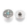 Zinc Metal Alloy & Natural Turquoise Buttons BUTT-WH0057-001A-AS-2