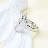 Brass Cuff Rings for Women RJEW-G347-16P-3