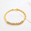 Brass Micro Pave Clear Cubic Zirconia Link Chain Bracelets for Women HV4092-2