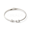 Rack Plating Brass Micro Pave Clear Cubic Zirconia Love Word Hinged Bangles BJEW-G716-02P-2