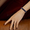 Synthetic Blue Goldstone Braided Bead Bracelet BJEW-SW00001-12-6