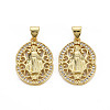 Brass Micro Pave Cubic Zirconia Pendants KK-Q252-073-NF-1