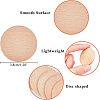 Beech Wooden Round Pieces WOOD-WH0101-32B-3