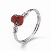Natural Mixed Gemstone Chips Finger Ring RJEW-L082-03P-3