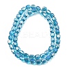 Electroplate Transparent Column Glass Beads Strands EGLA-A043-02-AB11-2