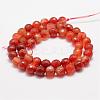 Faceted Natural Striped Agate/Banded Agate Beads Strands G-F447-8mm-H03-2