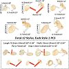 24Pcs 12 Style Alloy Stud Earring Findings FIND-HY0001-13-2