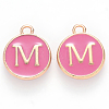Golden Plated Alloy Enamel Charms ENAM-S118-08M-1