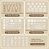 AHADERMAKER 5 Bags 5 Styles Paper Self-Adhesive Lace Stickers STIC-GA0001-07-2