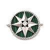 Synthetic Malachite Connector Charms KK-P260-29A-P-1