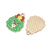 Christmas Alloy Enamel Pendants FIND-I067-02KCG-11-2