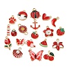 Red Alloy Enamel Pendants AL-CBADB2B-18G-1