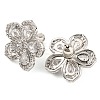 Cubic Zirconia Flower Stud Earrings EJEW-I304-16P-3