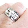 Dandelion with Word Pattern Alloy Finger Rings FS-WG2A4E2-05-3