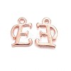 Rose Gold Plated Alloy Letter Pendants LS-X-PALLOY-J718-01RG-E-1