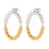 Two Tone 304 Stainless Steel Stud Earrings EJEW-T050-01B-GP-2