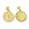 Rack Plating Brass Cubic Zirconia Pendants KK-Q771-02G-1